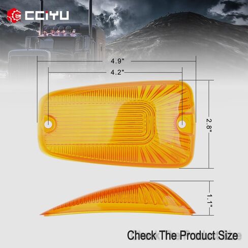 cciyu Cab Marker Light 5x Amber Top Roof Running Light Cab Clearance Marker Cover Lens Cab Marker Assembly for 1988-2000 For Chevy GMC in Saudi Arabia