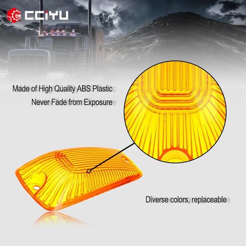 cciyu Cab Marker Light 5x Amber Top Roof Running Light Cab Clearance Marker Cover Lens Cab Marker Assembly for 1988-2000 For Chevy GMC in Saudi Arabia