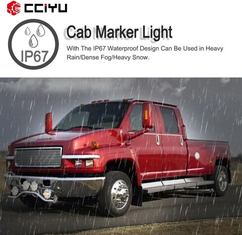 cciyu Cab Marker Light 5x Amber Top Roof Running Light Cab Clearance Marker Cover Lens Cab Marker Assembly for 1988-2000 For Chevy GMC in Saudi Arabia