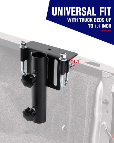SPARKWHIZ Truck Bed Flag Pole Mount, Universal No Drilling Truck Flagpole Holder fits Up to 1.5" Pole, 2024 Version in Saudi Arabia