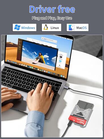 ANDYCINE USB-C to SATA Adapter for Lunchbox Series Lunbox Readers Compatible Lunchbox Series,Red Color(NOT for Atomos Master Caddy) in Kuwait