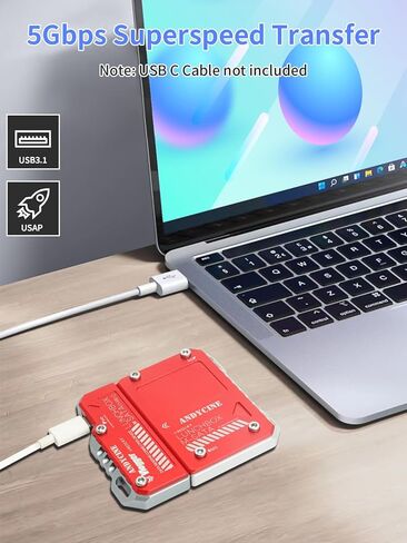 ANDYCINE USB-C to SATA Adapter for Lunchbox Series Lunbox Readers Compatible Lunchbox Series,Red Color(NOT for Atomos Master Caddy) in Kuwait