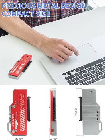ANDYCINE USB-C to SATA Adapter for Lunchbox Series Lunbox Readers Compatible Lunchbox Series,Red Color(NOT for Atomos Master Caddy) in Kuwait