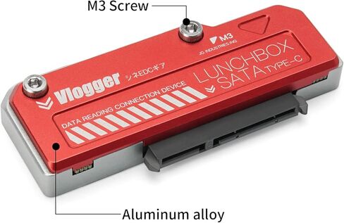 ANDYCINE USB-C to SATA Adapter for Lunchbox Series Lunbox Readers Compatible Lunchbox Series,Red Color(NOT for Atomos Master Caddy) in Kuwait