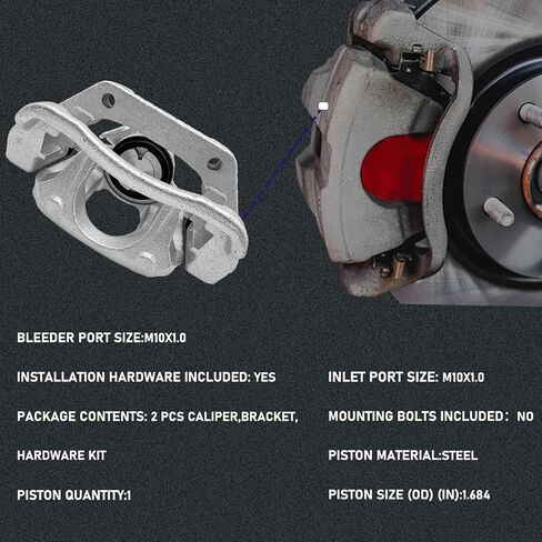 Forlevlaep Rear Left+Right Disc Brake Caliper Both Side Caliper 18B5080 18B5081 for Chrysler Town & Country 2008-2012, for Dodge Grand Caravan 2008-2012, for Ram C/V 2012-2013 in Saudi Arabia
