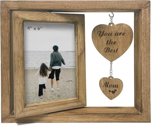 Ylu Yni 4x6 Picture Frame, Rustic Wooden Double Sided Photo Frames, Creative Vase for Plants and Flowers, Engagement Gifts for Women, Valentines Day Decor in Saudi Arabia