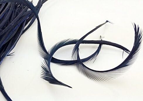 5''-9.5'' Feathers Fly Tying Materials for stonefly nymph split tails& down wings 50pcs/pack (navy blue) in Saudi Arabia