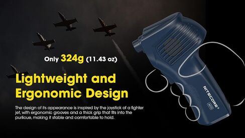 Nitecore AD10 Compressed Air Duster, 30,000RPM Powerful Rechargeable Electric Cleaner for Cameras, Keyboards, PC, Laptop and Electronics with 3 Cleaning Nozzles and Light in Saudi Arabia