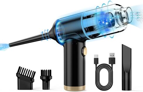 Pubfun Air Duster, Keyboard Cleaner, Mini Vacuum, 3-in-1 Electric Air Kit, Cordless Air for Computer Desk Electronics Dust Cleaning, Air Groin Hair in Saudi Arabia