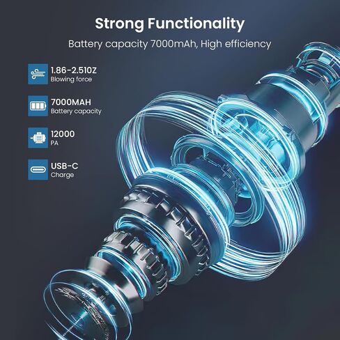 Pubfun Air Duster, Keyboard Cleaner, Mini Vacuum, 3-in-1 Electric Air Kit, Cordless Air for Computer Desk Electronics Dust Cleaning, Air Groin Hair in Saudi Arabia