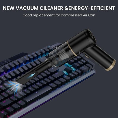 Pubfun Air Duster, Keyboard Cleaner, Mini Vacuum, 3-in-1 Electric Air Kit, Cordless Air for Computer Desk Electronics Dust Cleaning, Air Groin Hair in Saudi Arabia