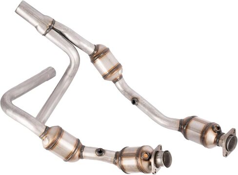 Yeoflagtrade High Flow Catalytic Convertor Kit Compatible with 2007-2009 Wrangler JK 3.8L V6 Front Y Pipe High Performance (EPA Compliant) in Saudi Arabia