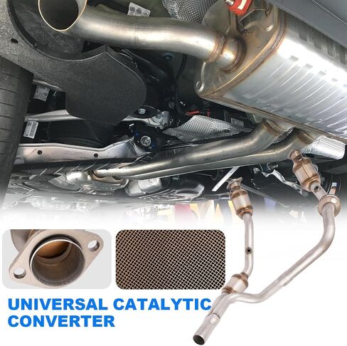 Yeoflagtrade High Flow Catalytic Convertor Kit Compatible with 2007-2009 Wrangler JK 3.8L V6 Front Y Pipe High Performance (EPA Compliant) in Saudi Arabia