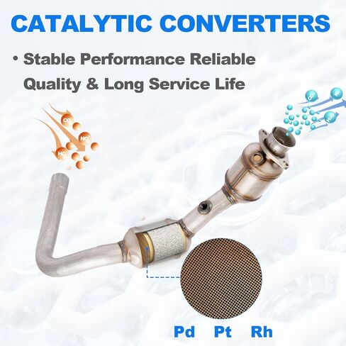 Yeoflagtrade High Flow Catalytic Convertor Kit Compatible with 2007-2009 Wrangler JK 3.8L V6 Front Y Pipe High Performance (EPA Compliant) in Saudi Arabia