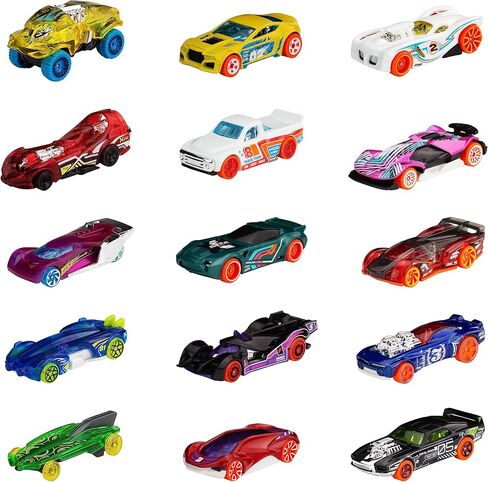Hot Wheels Track Bundle of 15 Toy Cars, 3 Track-Themed Packs of 5 1:64 Scale Vehicles, Cool Toy for Collectors & Kids in Saudi Arabia