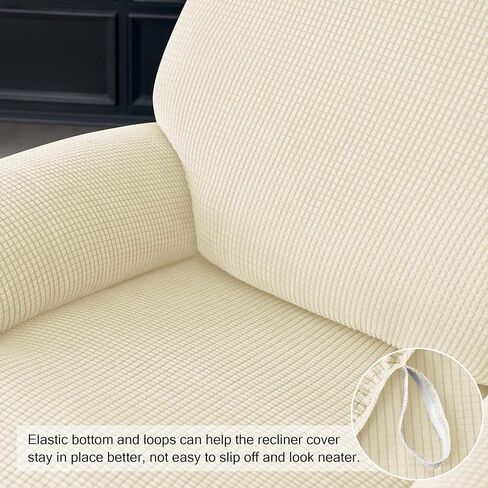 غطاء كرسي قابل للتمدد، أغطية أريكة مكونة من 4 قطع، غطاء أريكة سميك بمقعد واحد، غطاء منزلق من قماش الجاكار الناعم (أصفر) in Kuwait