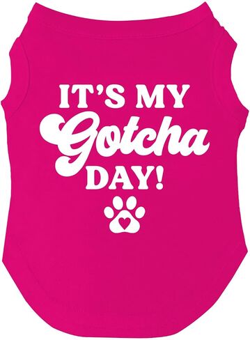 It's My Gotcha Day Dog Tee Shirt Sizes for Puppies, Toys, and Large Breeds (Assorted Colors) (Royal, 3X-Large) in Saudi Arabia
