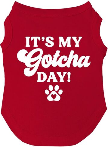 It's My Gotcha Day Dog Tee Shirt Sizes for Puppies, Toys, and Large Breeds (Assorted Colors) (Royal, 3X-Large) in Saudi Arabia