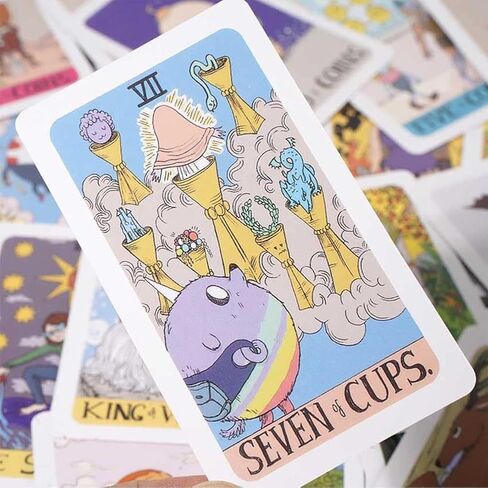 Banquiura Tarot Cards -Adventure time Tarot Deck, 78 Tarot Cards, Pocket Edition Tarot Cards for Beginners Divination Tools,Size 4.06" x 2.36" in Saudi Arabia