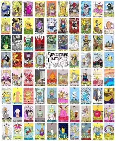 Banquiura Tarot Cards -Adventure time Tarot Deck, 78 Tarot Cards, Pocket Edition Tarot Cards for Beginners Divination Tools,Size 4.06" x 2.36" in Saudi Arabia
