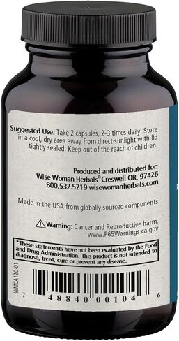 Wise Woman Herbals – Women’s Menocaps – 120 caps - All-Natural Menopause Supplement - for Hot Flashes, Mood Swings and Night Sweats During Menopause, Promotes Emotional Balance in Kuwait