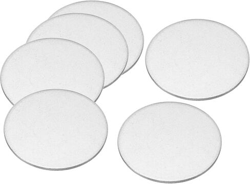 PATIKIL 50mm Steel Disc, 10pcs Round Metal Stamping Blanks Tags Round Circle Disc Plate Circle Metal Strike Plate DIY for Magnetic Mount Engraving Stamping Jewelry Craft, 2 in in Saudi Arabia