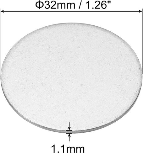 PATIKIL 50mm Steel Disc, 10pcs Round Metal Stamping Blanks Tags Round Circle Disc Plate Circle Metal Strike Plate DIY for Magnetic Mount Engraving Stamping Jewelry Craft, 2 in in Saudi Arabia