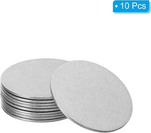 PATIKIL 50mm Steel Disc, 10pcs Round Metal Stamping Blanks Tags Round Circle Disc Plate Circle Metal Strike Plate DIY for Magnetic Mount Engraving Stamping Jewelry Craft, 2 in in Saudi Arabia