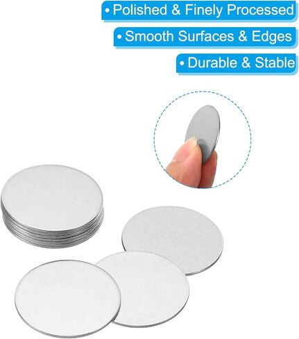 PATIKIL 50mm Steel Disc, 10pcs Round Metal Stamping Blanks Tags Round Circle Disc Plate Circle Metal Strike Plate DIY for Magnetic Mount Engraving Stamping Jewelry Craft, 2 in in Saudi Arabia