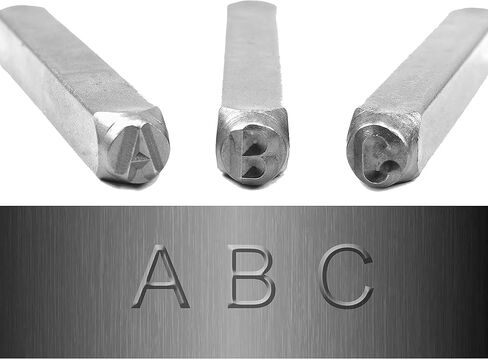 مجموعة طوابع الأرقام والحروف من SEEKQUA مكونة من 37 قطعة (A-Z و0-9)، مجموعة طوابع معدنية لطباعة المعادن والبلاستيك والخشب والجلود. (3 مم) in Kuwait