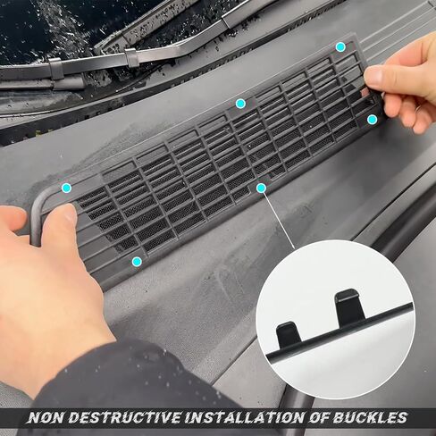 RISEDONE Air Intake Grille for 2024 Tesla Model 3 - Air Vent Mesh Cover Insect-proof & Leaf-proof Flow Vent Protection Frame Cover 2024 Tesla Model 3 Highland Accessories in Saudi Arabia