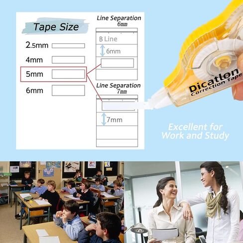 Dicatlon 12-Count pack Quick Dry White Out Correction Tape Tear Resistant Liquid Paper Whiteout Pen Shaped Applicator Highly Suitable Students Office Workers Home Easy to Use Enhance Work Efficiency in Saudi Arabia