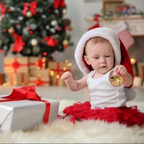 50 حزمة من أجراس جلجل مقاس 1 بوصة لأجراس جلجل ذهبية لعيد الميلاد لتزيين المهرجانات الحرفية مع سلك أحمر بطول 30 مترًا و12 عقدة in Kuwait