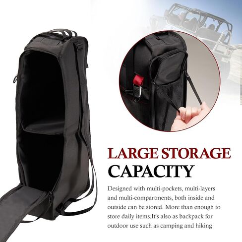 BUNKER INDUST 2 Pcs Roll Bar Storage Bag for 1997-2023 Jeep Wrangler JK TJ LJ & Unlimited JL 4-Door,Multi-Pockets Cargo Bag Saddlebag Tool Organizer,Black in Kuwait