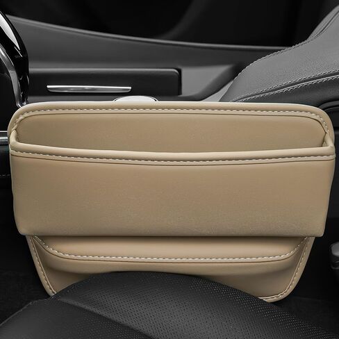 SOCEAING Car Seat Gap Filler Organizer, Leather Auto Console Side Storage Bag, Multifunctional Car Seat Case Automotive Accessories, Adjustable Seats Gap Filler for Holding Phones, Glasses, Keys in Saudi Arabia