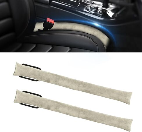 Uisky AA قطعتان من حشو فجوة مقعد السيارة العالمي لسيارات الدفع الرباعي والشاحنات وأداة السيارة المخملية الذهبية لملء الفجوة بين المقعد ووحدة التحكم في مقعد السيارة الأساسي وملحقات السيارة الداخلية (بيج) in Kuwait