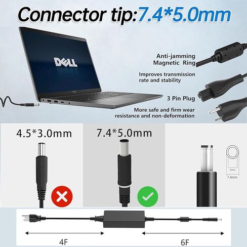 شاحن PA-4E أصلي 130 واط مناسب لجهاز Dell XPS 15 L502X L501X 17 L702x Dell Inspiron 15 7000 7559 LA130PM121 DA130PE1-00 JU012 CM161 19.5V 6.7A 7.4 مم محول طاقة تيار متردد شاحن الكمبيوتر المحمول in Kuwait