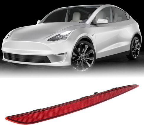 Reflector Rear Bumper Red Marker Lights Lens Trim for Tesla Model Y 2020 to 2023, Rear Bumper Reflector Red Lens Car Tail Reflector Light Replacement for Tesla Model Y (Right 1034343 00 C) in Saudi Arabia
