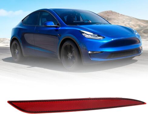 Reflector Rear Bumper Red Marker Lights Lens Trim for Tesla Model Y 2020 to 2023, Rear Bumper Reflector Red Lens Car Tail Reflector Light Replacement for Tesla Model Y (Right 1034343 00 C) in Saudi Arabia