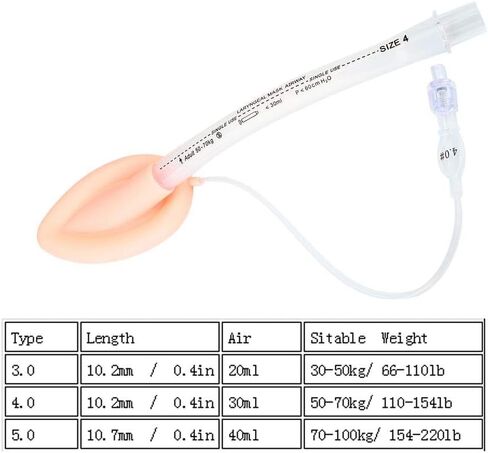 طقم أدوات فحص الفم القابل للتصرف من السيليكون ملحقات إدارة مجرى الهواء للأطفال البالغين (4.0) in Kuwait