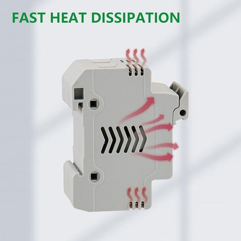 Wengart Solar Fuse Holder WGPV-30D,DC1000V 35mmDIN Rail Mount Fuse Holder for Fuse 10x38mm gPV Up to 32A,18 to 8 AWG (2 Pole) in Saudi Arabia