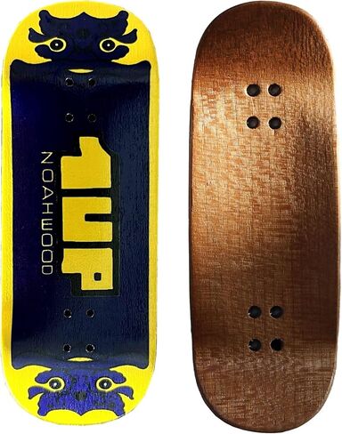 Noahwood Handmade Fingerboard Deck 97.5x35mm 5-Layer Color Maple Pro concave Creative Design Mini Skateboard in Saudi Arabia
