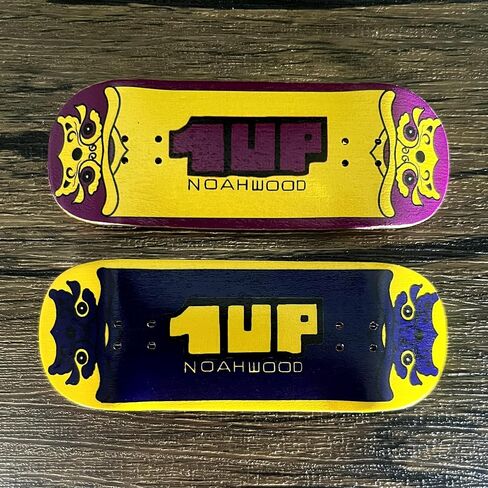 Noahwood Handmade Fingerboard Deck 97.5x35mm 5-Layer Color Maple Pro concave Creative Design Mini Skateboard in Saudi Arabia