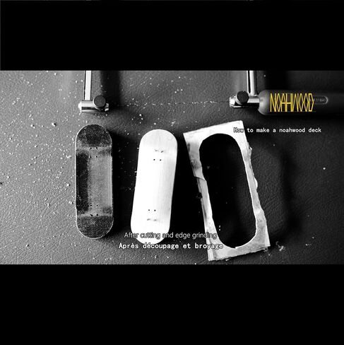 Noahwood Handmade Fingerboard Deck 97.5x35mm 5-Layer Color Maple Pro concave Creative Design Mini Skateboard in Saudi Arabia