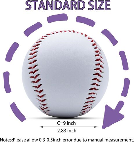 Magicorange البيسبول، 12 حزمة البيسبول الحجم القياسي ممارسة التدريب البيسبول غير مميزة البيسبول إرم لينة، الضرب، الميدان، ضرب، نصب in Kuwait