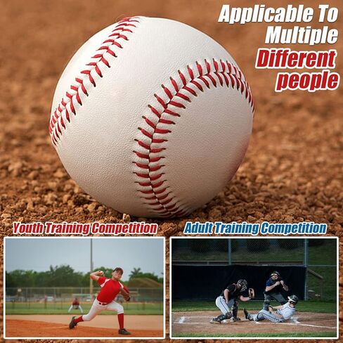 Furtrop Leather Baseball 12/6 Pack Official League Grade Baseballs Competition Level Baseball Balls Training Practice Baseballs for Unmarked Autographs, Pitching, Throwing, Baseball Gifts in Kuwait