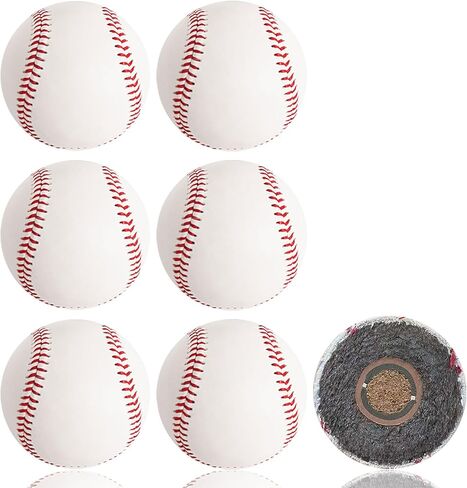 Furtrop Leather Baseball 12/6 Pack Official League Grade Baseballs Competition Level Baseball Balls Training Practice Baseballs for Unmarked Autographs, Pitching, Throwing, Baseball Gifts in Kuwait