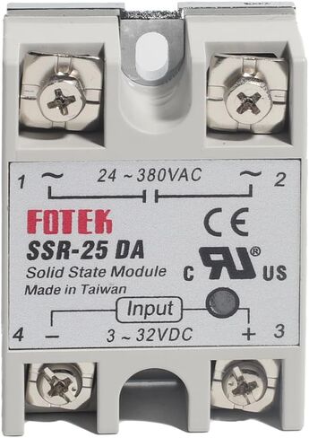 XINTAIHELE مرحل الحالة الصلبة 2 قطعة 25A مدخل مرحل أحادي الطور 3-32VDC مخرج 24-380VAC SSR-25DA in Kuwait