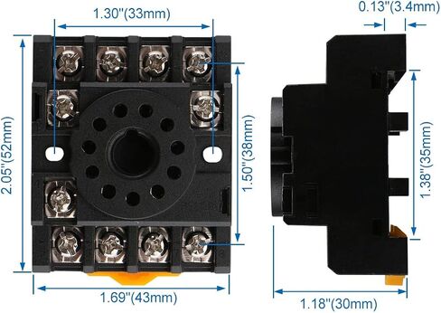 Baomain Relay Socket PF113A 11-pin octal Base for JQX-10F 3Z, MK3P-I, JTX-3C in Saudi Arabia