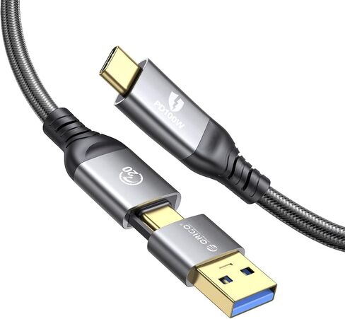 ORICO USB 4 Cable 100W Charging, USB C to USB C/USB A Cable 2 in 1, 40Gbps USB C Data Cable with Strap, 8K@60Hz Output Type C Cable Compitable with Thunderbolt 4 Cable, USB4 USB C Devices 1.5M in Saudi Arabia
